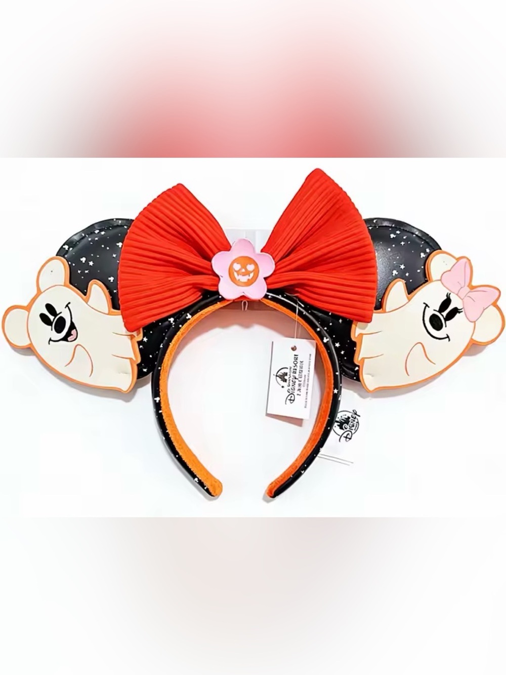 Disney Mickey and Minnie Ghost Halloween Mouse Ears Headband